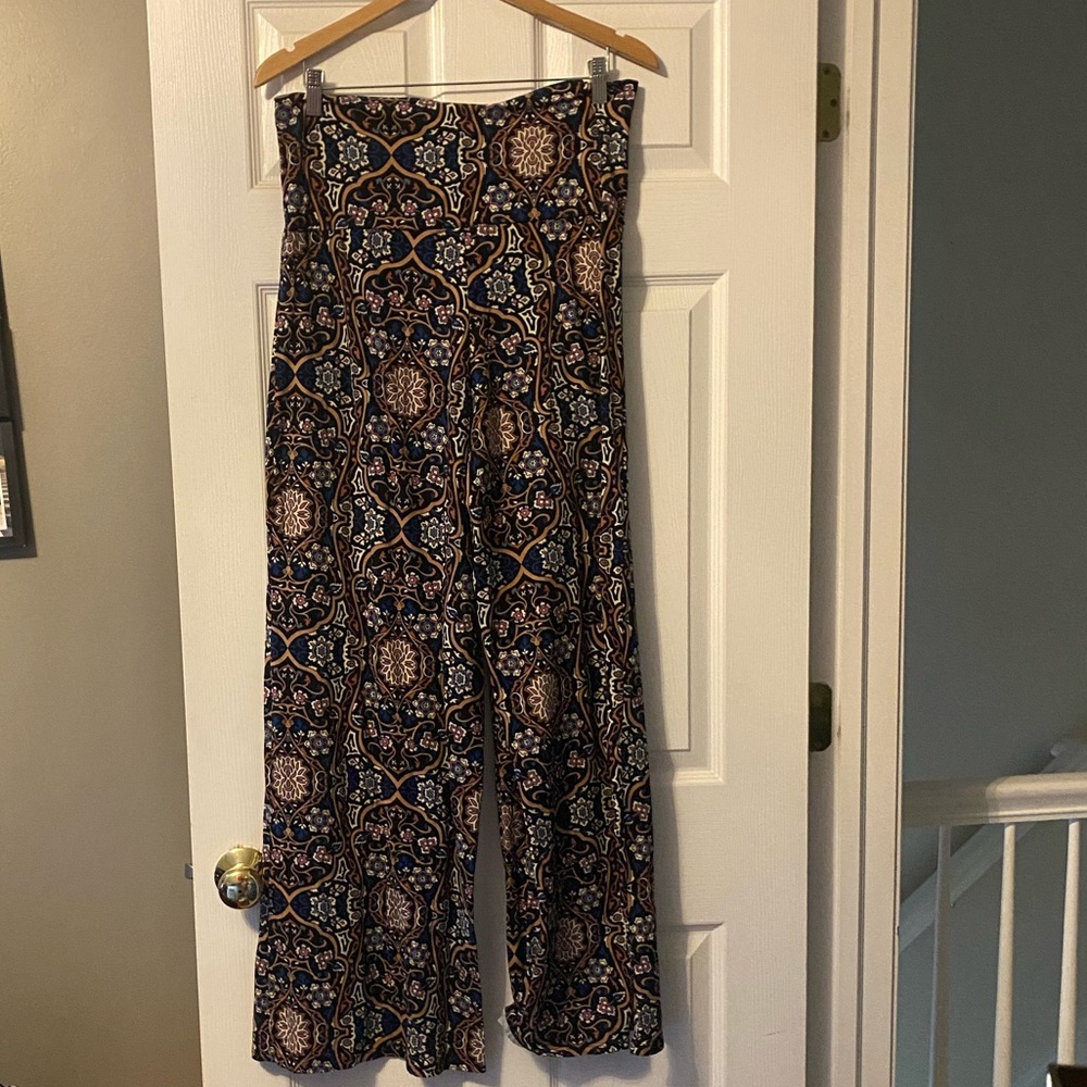 Soft Honey & Lace Palazzo Pants.